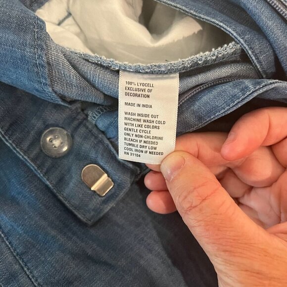 Kaari Blue Embroidered Denim/Chambray Shorts Women's Size 6 - Picture 8 of 16